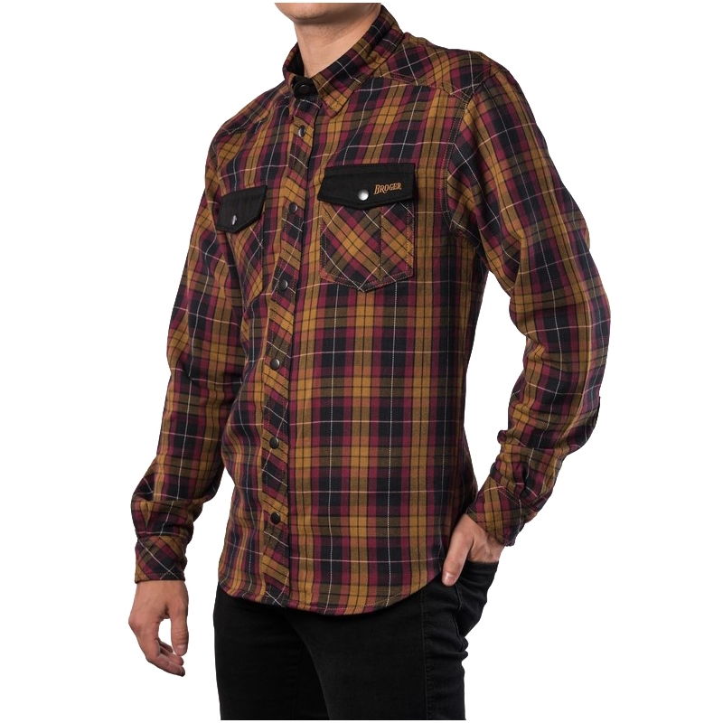 Camicia da motociclista BROGER Alaska caramel Saldi