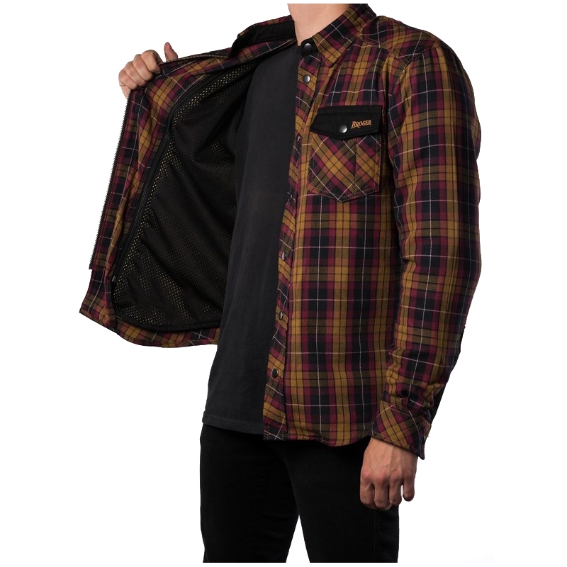 Camicia da motociclista BROGER Alaska caramel Saldi