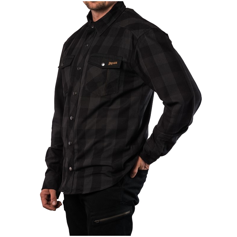 Camicia da moto BROGER Alaska nero-grigio Saldi