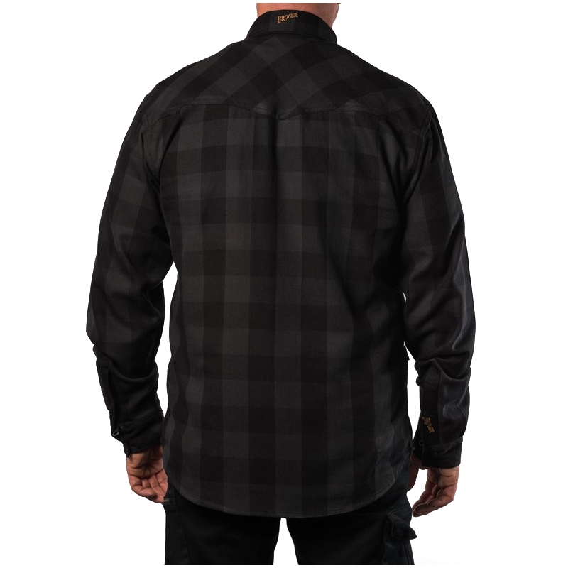 Camicia da moto BROGER Alaska nero-grigio Saldi