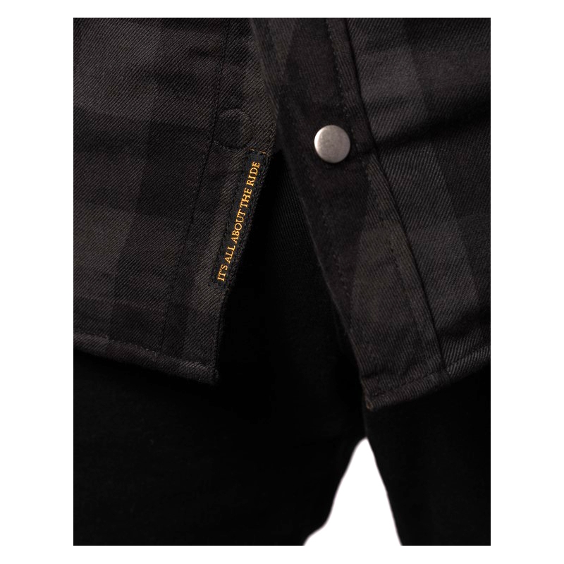 Camicia da moto BROGER Alaska nero-grigio Saldi