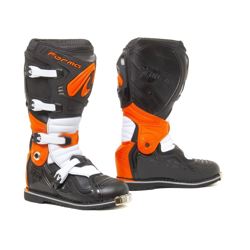 Stivali da moto Forma Terrain Evolution TX Nero-Arancione-Bianco