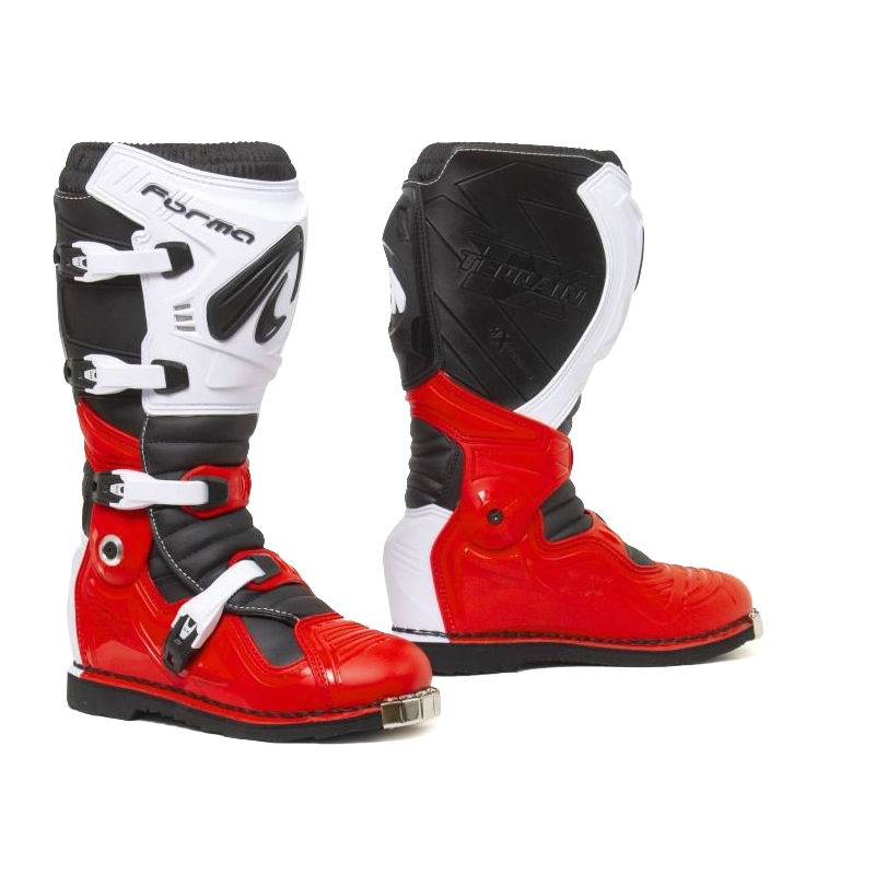 Stivali da moto Forma Terrain Evolution TX rosso e bianco