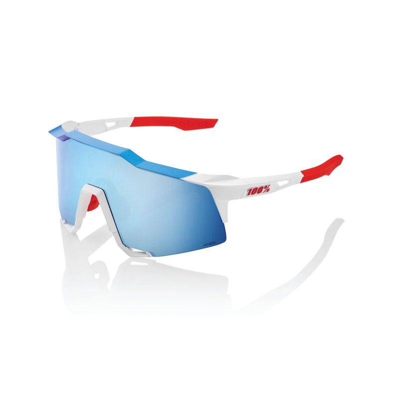 Occhiali da sole 100% SPEEDCRAFT TotalEnergies Team rosso-bianco-blu (vetro blu HIPER)