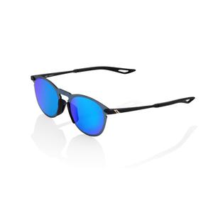 Occhiali da sole 100% LEGERE ROUND Soft Tact Nero (lenti cromate blu)