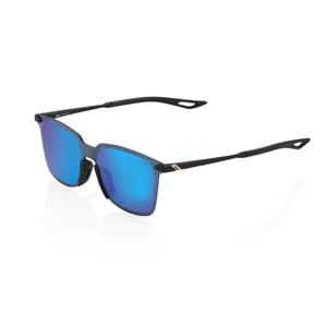 100% LEGERE SQUARE Soft Tact Black occhiali da sole (lenti blu cromate)