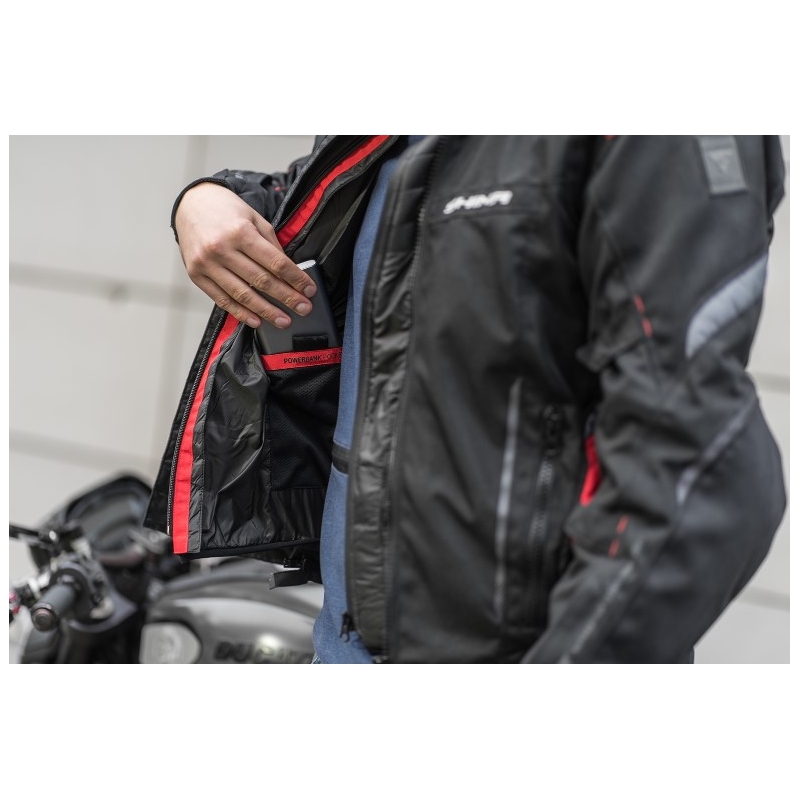 Gilet Shima Powerheat nero-rosso