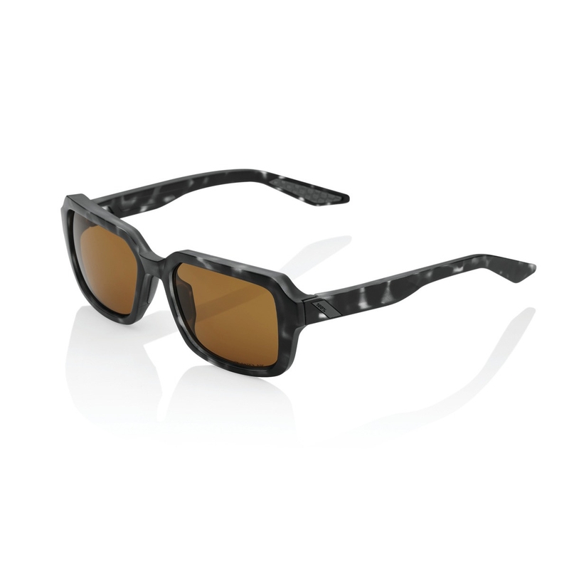 100% RIDELEY Occhiali da sole grigio avana nero opaco (occhiali di bronzo)