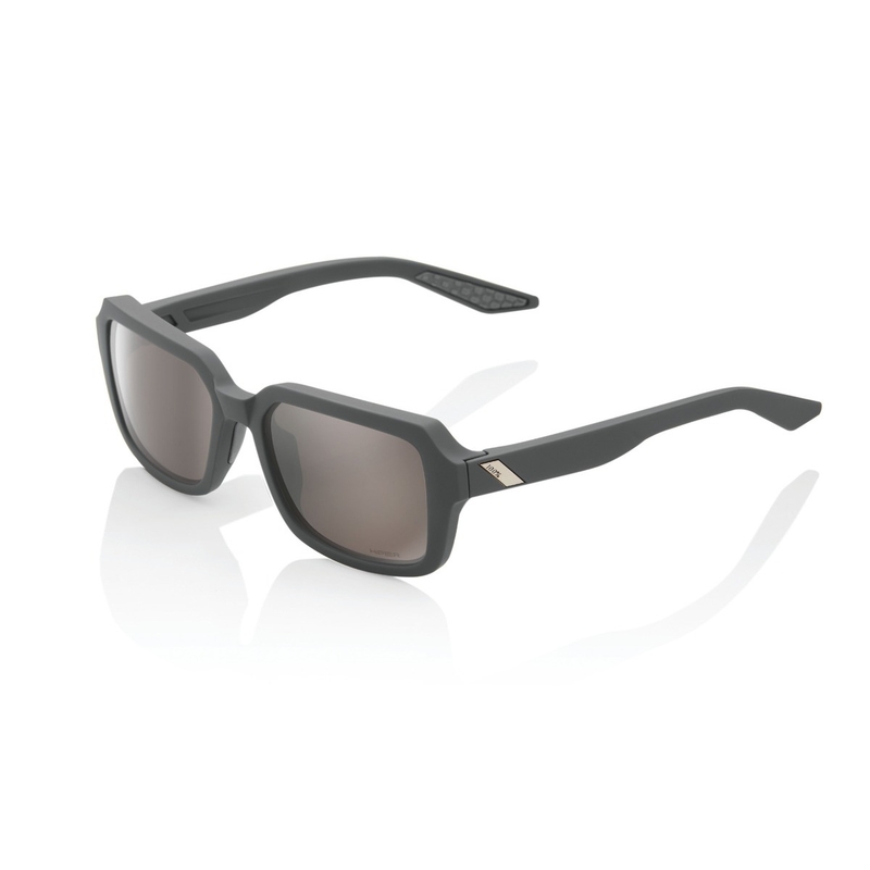 Occhiali da sole 100% RIDELEY Soft Tact Cool Grey (lenti argento HIPER)