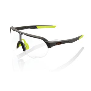 Occhiali da sole 100% S2 Soft Tact Cool Grey Grey-Yellow (vetro fotocromatico)