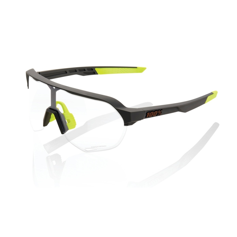 Occhiali da sole 100% S2 Soft Tact Cool Grey Grey-Yellow (vetro fotocromatico)