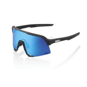 Occhiali da sole 100% S3 nero opaco (vetro blu HIPER)