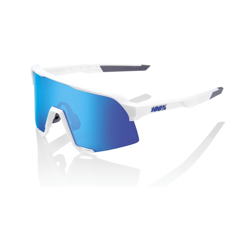 Occhiali da sole 100% S3 bianco opaco (vetro blu HIPER)