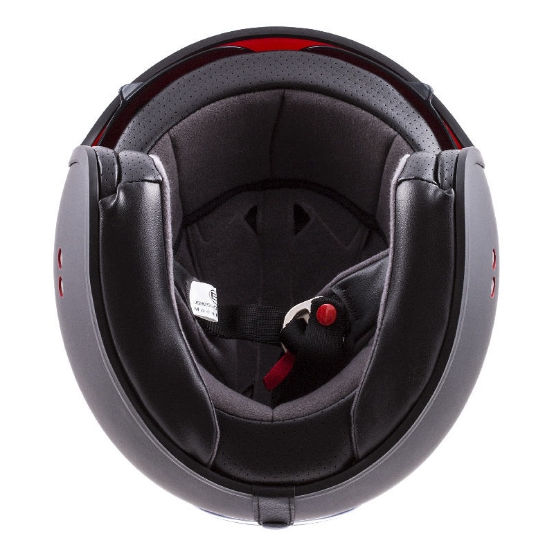 Casco moto aperto Cassida Oxygen Jawa OHC rosso-nero-bianco