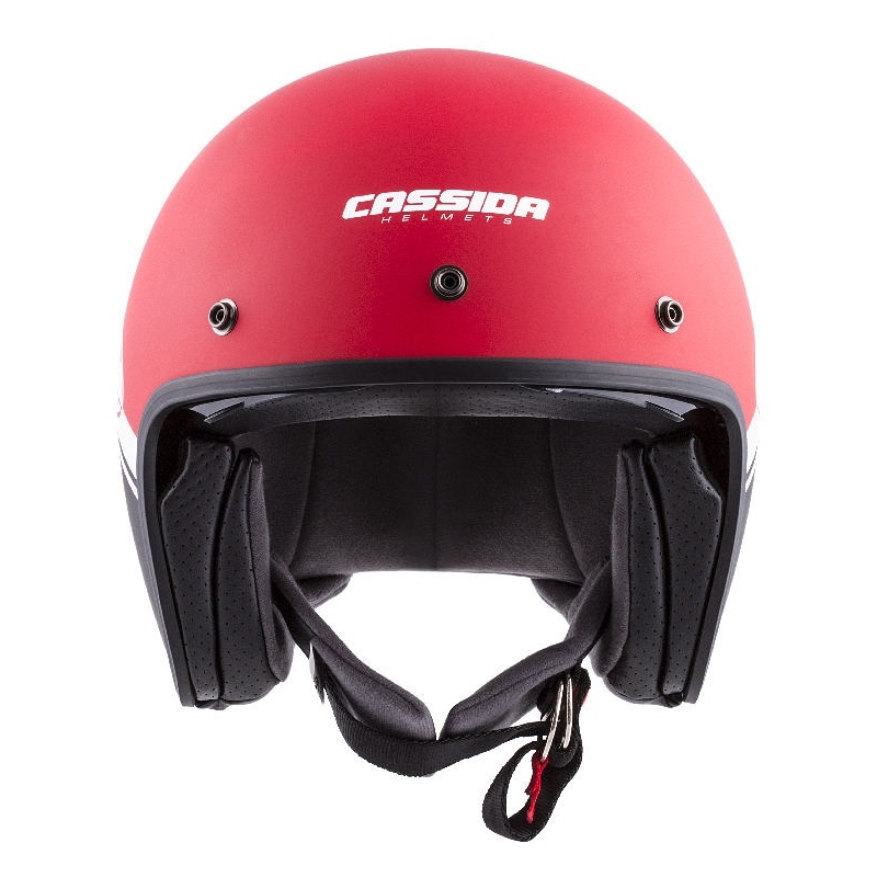 Casco moto aperto Cassida Oxygen Jawa OHC rosso-nero-bianco
