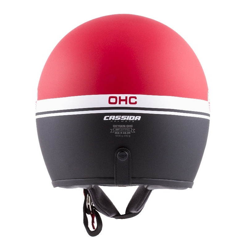 Casco moto aperto Cassida Oxygen Jawa OHC rosso-nero-bianco