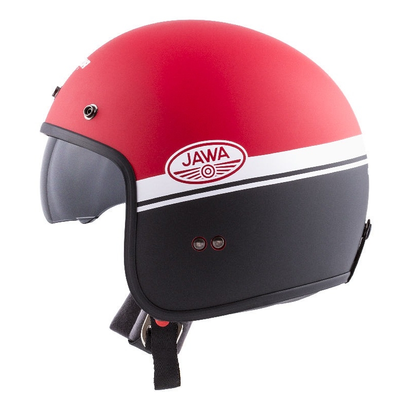 Casco moto aperto Cassida Oxygen Jawa OHC rosso-nero-bianco