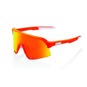 Occhiali da sole 100% S3 Soft Tact Neon Orange (lenti rosse HIPER)