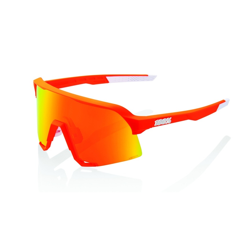 Occhiali da sole 100% S3 Soft Tact Neon Orange (lenti rosse HIPER)