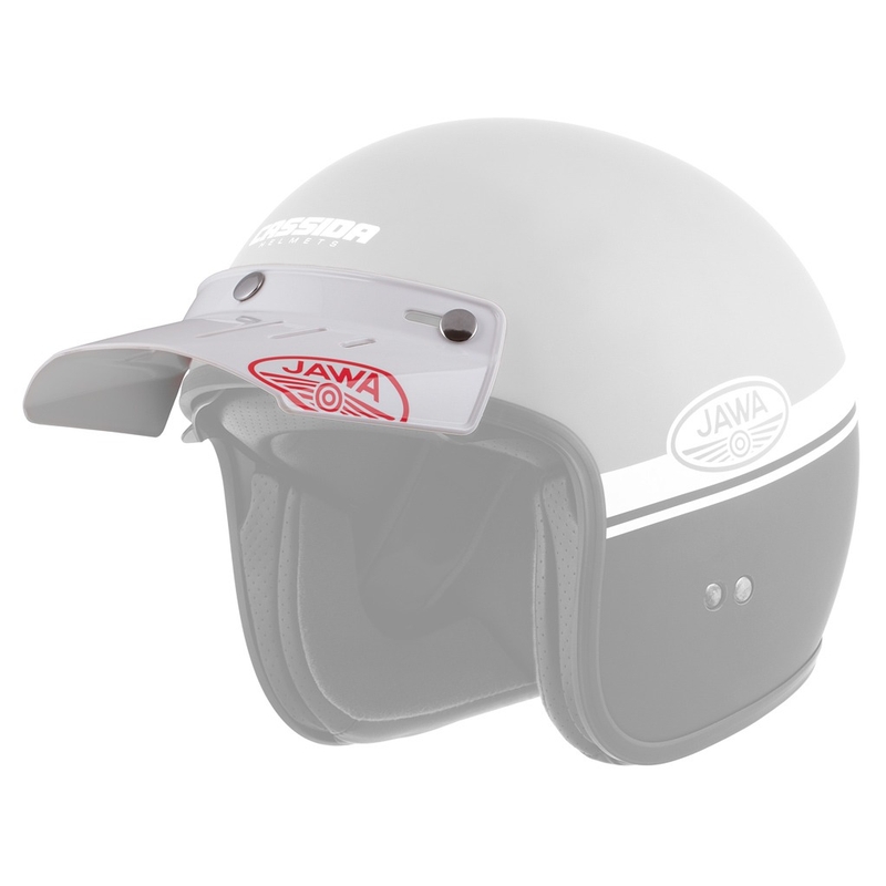 Visiera piatta per caschi Cassida Oxygen Jawa bianco