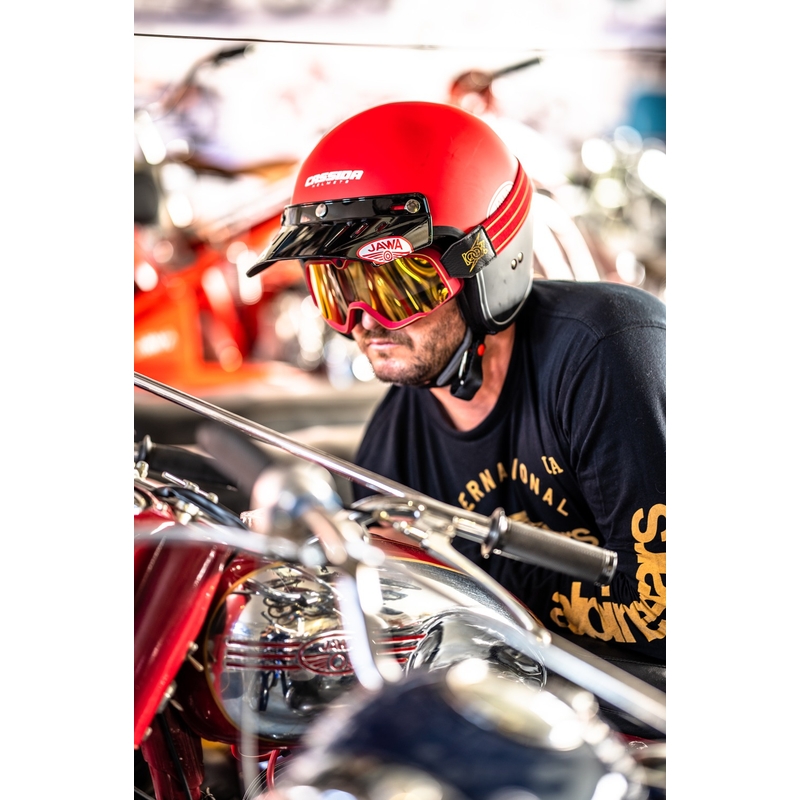 Visiera piatta per caschi Cassida Oxygen Jawa bianco