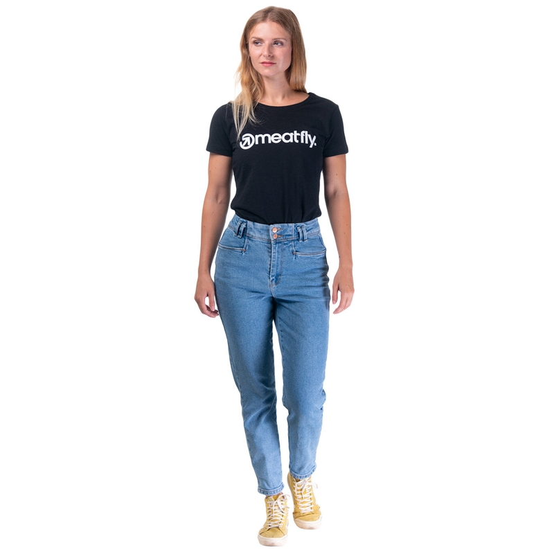 T-shirt donna Meatfly Ladies MF Logo nero Saldi