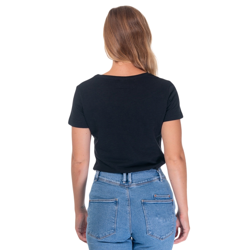 T-shirt donna Meatfly Ladies MF Logo nero Saldi