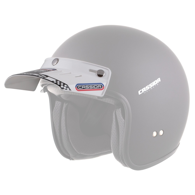 Visiera piatta per caschi Cassida Oxygen Racing Spirit bianco