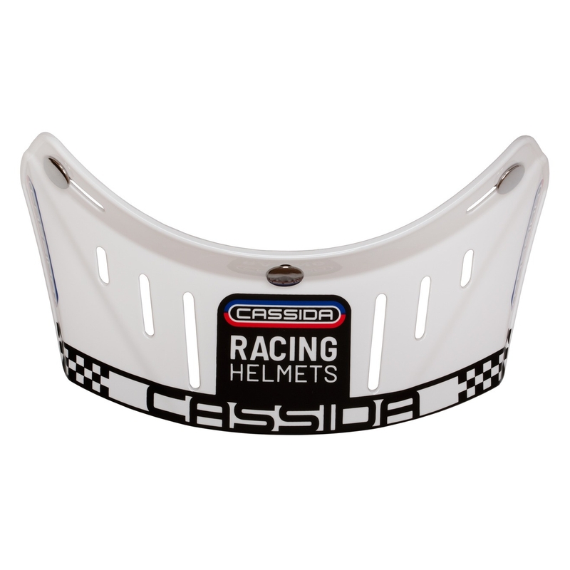 Visiera piatta per caschi Cassida Oxygen Racing Spirit bianco