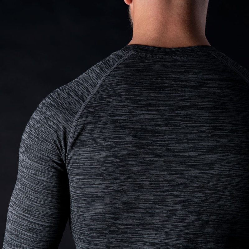 Maglietta termica Oxford Advanced Base Layer nero-grigio - manica lunga