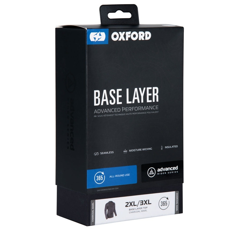 Maglietta termica Oxford Advanced Base Layer nero-grigio - manica lunga