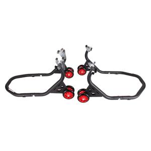 Set cavalletto moto R-TECH EVO (anteriore + posteriore con ruote)