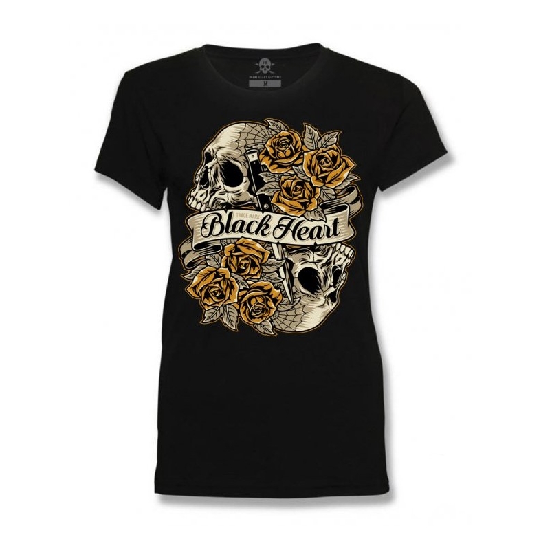 T-shirt donna Nero Cuore Romantico nero