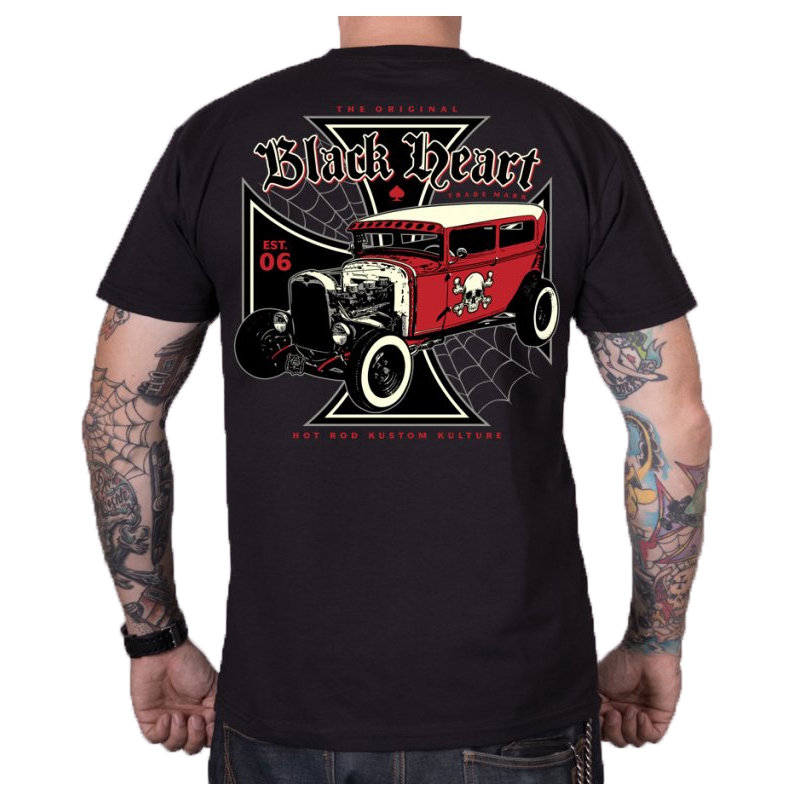 T-shirt uomo Black Heart Red Devil nero Saldi