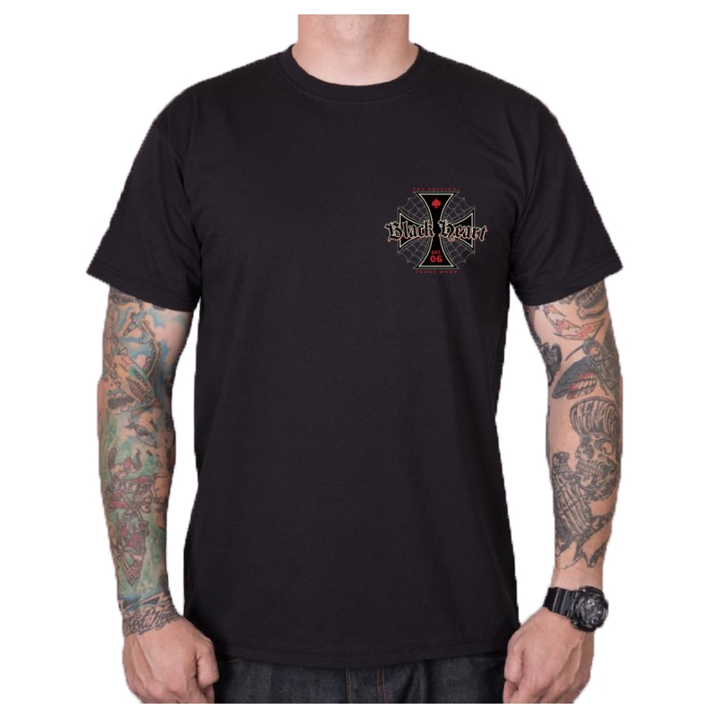 T-shirt uomo Black Heart Red Devil nero Saldi