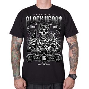 Camicia da uomo Black Heart Drunk Rider nero
