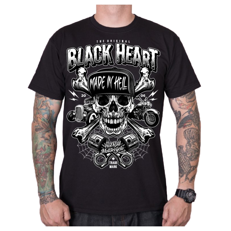Maglietta da uomo Black Heart Sinner nero
