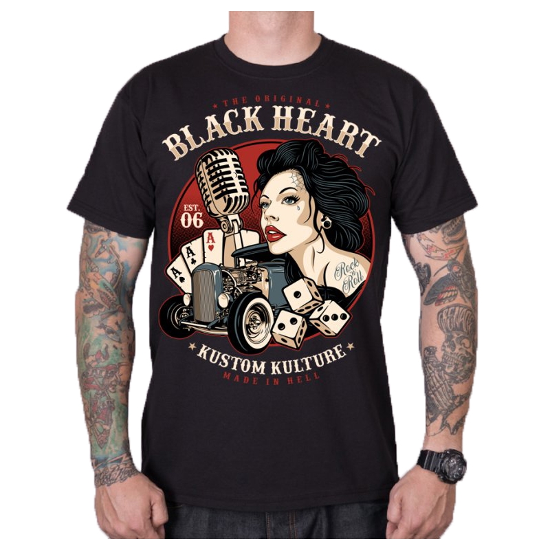 Maglietta da uomo Black Heart Victoria nero Saldi