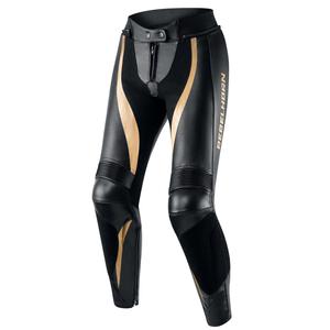 Pantaloni da moto Rebelhorn Rebel oro e nero da donna