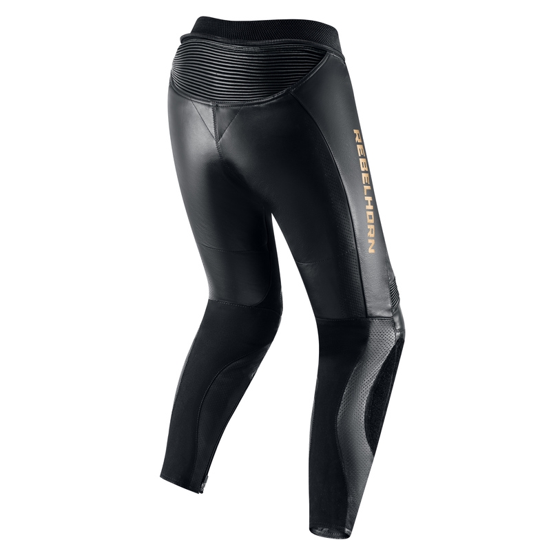 Pantaloni da moto Rebelhorn Rebel oro e nero da donna