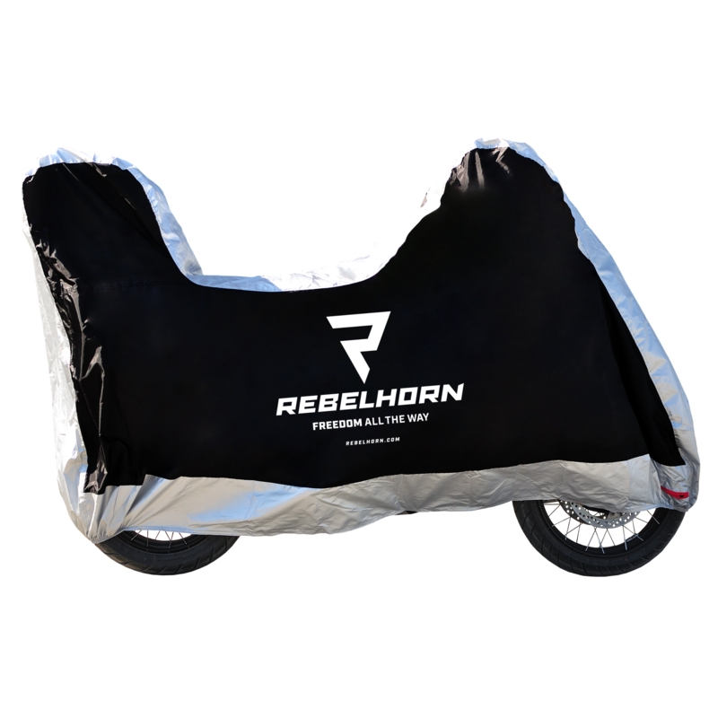Telo coprimoto con custodia Rebelhorn Cover II Top Box nero-argento