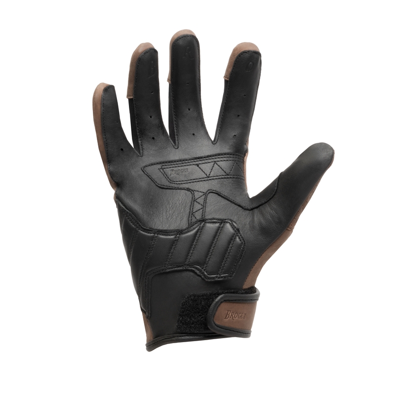 Guanti da moto BROGER California Vintage Marrone Saldi