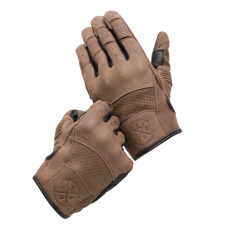 Guanti da moto da donna BROGER California Vintage Brown Saldi