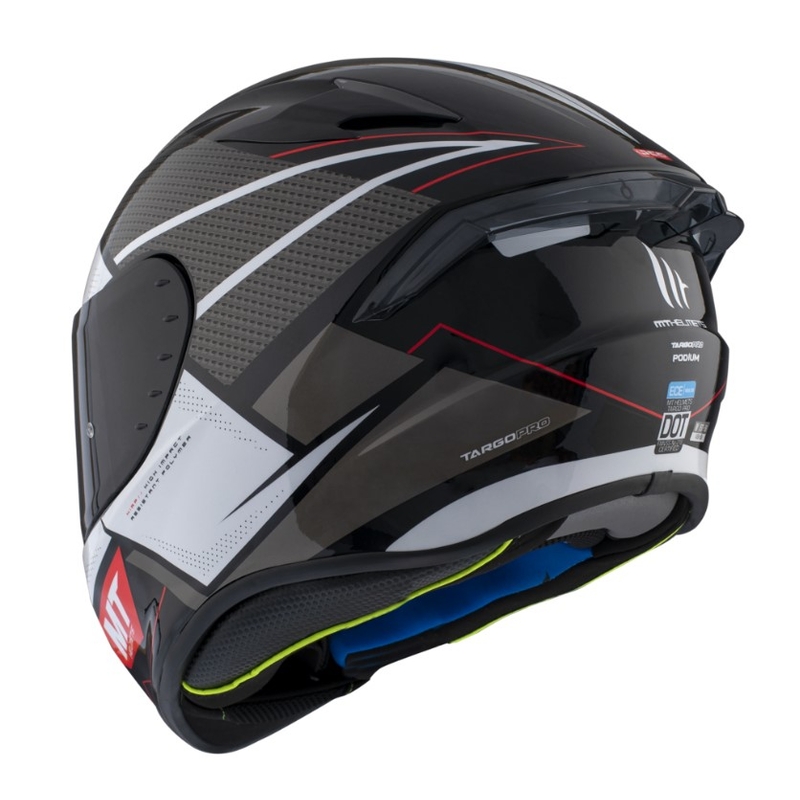Integrální přilba na motorku MT FF106 Pro Targo Pro Podium B0 černo-bílá výprodej