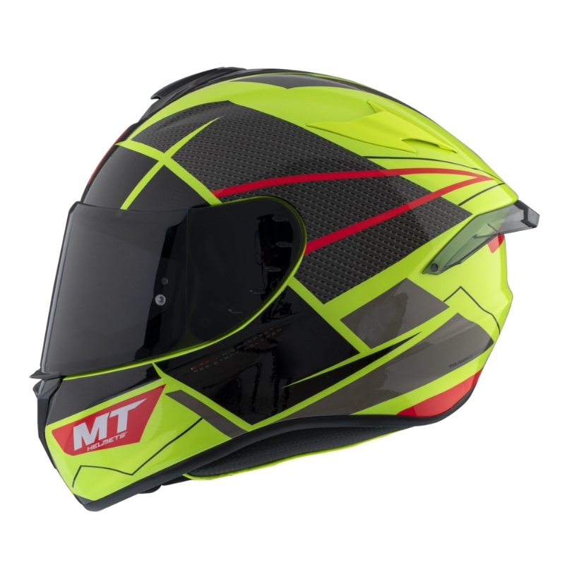 Casco moto integrale MT FF106 Pro Targo Pro Podium D1 giallo fluo-rosso-nero Saldi