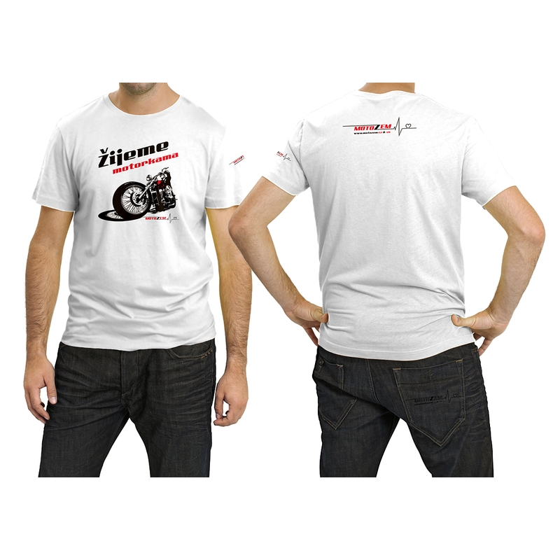 Maglietta MotoZem viviamo di moto chopper Saldi