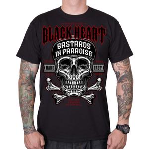 T-shirt da uomo Cuore nero Bastardo in paradiso nero