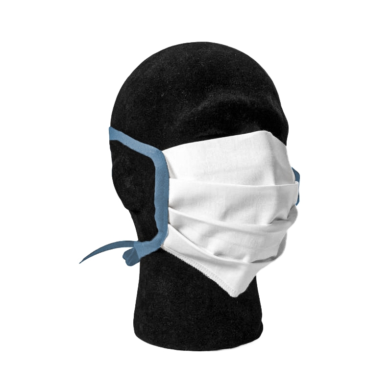 Drappo di cotone bianco-blu