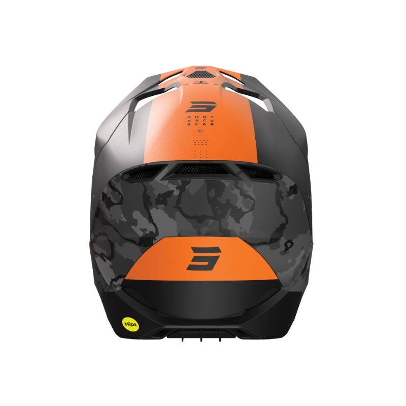 Casco da motocross Shot Race Camo Nero-Grigio-Arancione Saldi