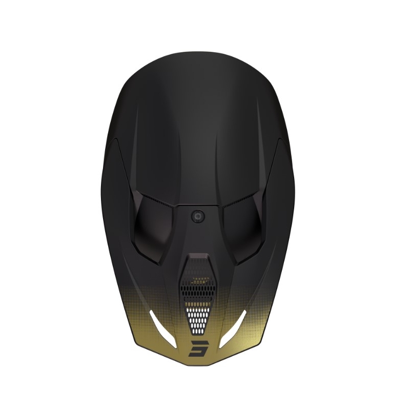 Casco motocross Shot Race Raw nero-oro